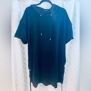 Balmain Black Hooded T Shirt